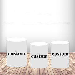 Personalized Backdrop Plinth Cylinder Cover Kit for Party