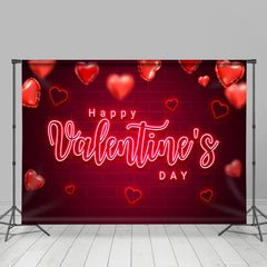 Lofaris Red Love Balloon Bricks Wall Valentines Day Backdrop