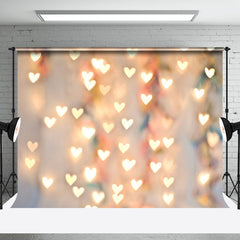 Lofaris Gold Love Light Bokeh Happy Valentines Day Backdrop