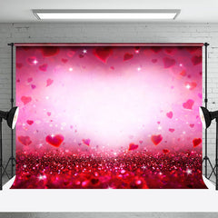 Lofaris Red Pink Romantic Sparkle Valentines Day Backdrop