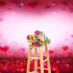 Lofaris Red Pink Romantic Sparkle Valentines Day Backdrop