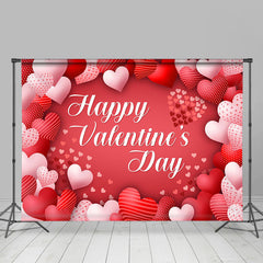 Lofaris Red Pink Romantic Happy Valentines Day Backdrop