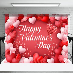 Lofaris Red Pink Romantic Happy Valentines Day Backdrop