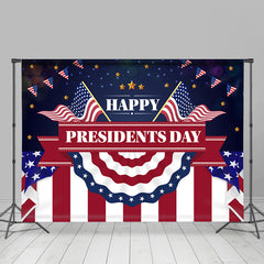 Lofaris Usa Flag Gold Stars Happy Presidents Day Backdrop