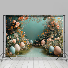 Lofaris Plant Floral Color Eggs Spring Easter Photo Backdrop