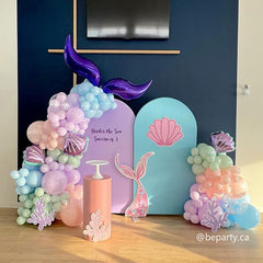 Mermaid Purple Custom Arch Backdrop For Party