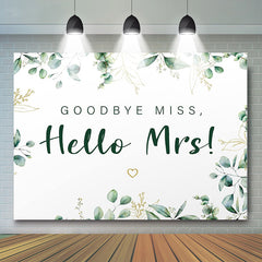 Hello Mrs Green Leaves Simple Wedding Backdrop