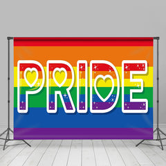 Pride Month Rainbow Heart Backdrop for Event