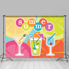 Cocktail Lemon Summer Party Photo Backdrop