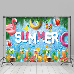 Summer Pool Party Fruit Juice Backdrop for Event