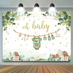 Country House Plant Oh Baby Gender Reveal Backdrop