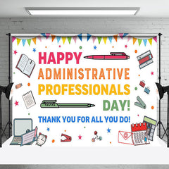 Lofaris Funny Happy Administrative Professionals Day Backdrop