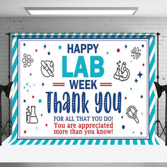 Lofaris Blue White Stripe Thank You Backdrop For Lab Week