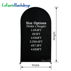 Lofaris Black Spandex Fit Round Top Backdrop Wedding Arch Cover