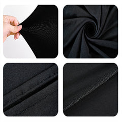 Lofaris Black Spandex Fit Round Top Backdrop Wedding Arch Cover