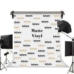 Custom Vinyl Party Backdrop with Personalized Text