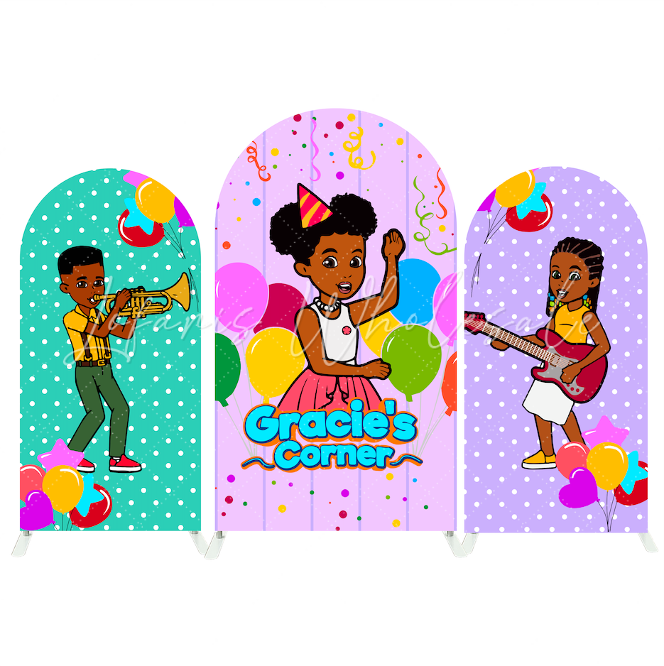 Gracies Corner Birthday Party Arch Backdrop Wall Cloth Cover