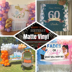 Lofaris Happy 50th Birthday Black Glod Party Backdrop