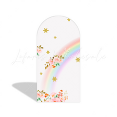 Rainbow Flora Unicorn Happy Birthday Party Arch Backdrop Wall Cloth Cover