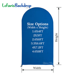 Lofaris Royal Blue Spandex Fit Round Top Backdrop Wedding Arch Cover