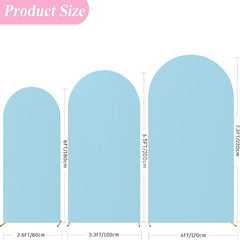 Lofaris Set of 3 Sky Blue Spandex Fitted Wedding Arch Cover