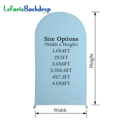 Lofaris Sky Blue Spandex Fit Round Top Backdrop Wedding Arch Cover