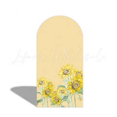 Yellow Sweet Bee Sunflower Theme Birthday Party Arch Backdrop Wall Cloth Cover