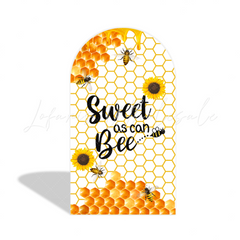 Yellow Sweet Bee Sunflower Theme Birthday Party Arch Backdrop Wall Cloth Cover