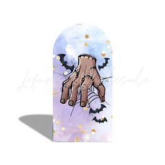Wednesday Addams Theme Birthday Party Arch Backdrop Wall Cloth Cover