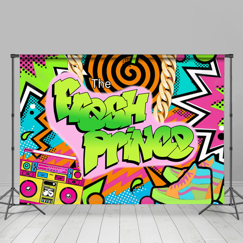 Lofaris Abstract And Graffiti Fresh Prince Baby Shower Backdrop