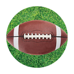 Lofaris American Football In Grass Sport Round Party Backdrop