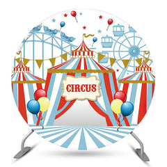 Lofaris Amusement Park Circus Round Brithday Backdrop Cover