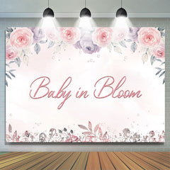 Lofaris Baby in Bloom Pink and Purple Shower Backdrop