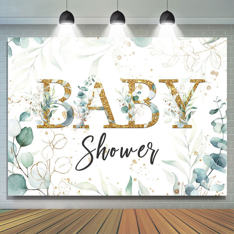 InMemory Woodland Baby Shower Backdrop Greenery Jungle Animals Friends Oh Baby Sign...
