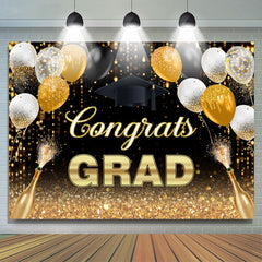 Lofaris Balloon Champagne Glitter Congrats Grad Backdrop