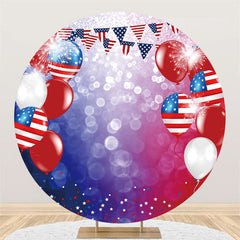 Lofaris Balloons And Flag Independence Day Circle Backdrop