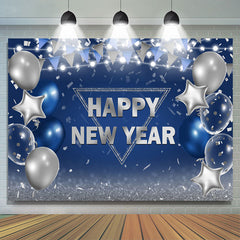 Lofaris UK Balloons Silver Band Happy New Year Backdrop For Party
