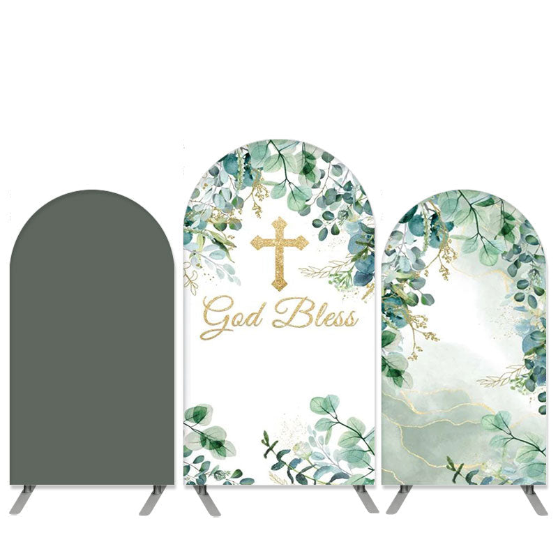 Lofaris Baptism Theme God Bless Baby Shower Arch Backdrop Kit