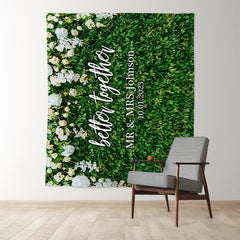 Lofaris Greenery Floral Better Together Backdrop For Wedding