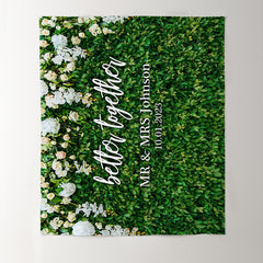 Lofaris Greenery Floral Better Together Backdrop For Wedding