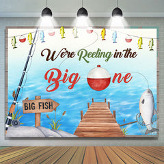 Lofaris Big Fish In The Water Theme Happy 1St Birthday Backdrop