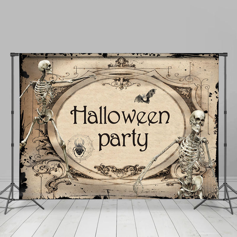 Lofaris Black And Khaki Retro Styel Halloween Party Backdrop