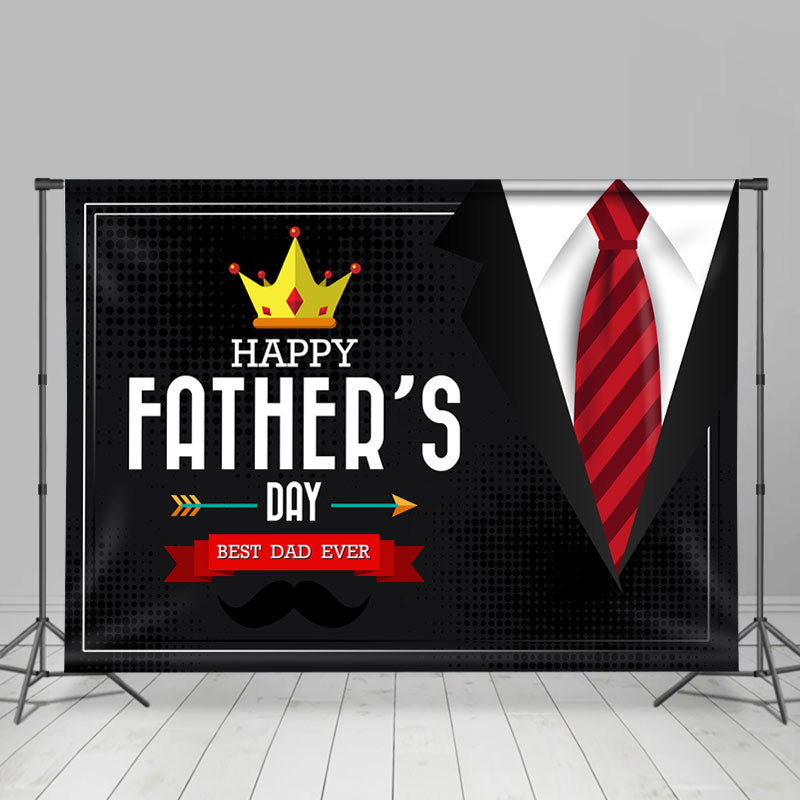 Lofaris Black Suit And Red Happy Best Fathers Day Backdrop