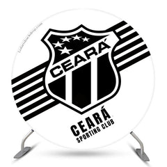 Lofaris Black White Ceara Sporting Club Circle Backdrop Kit