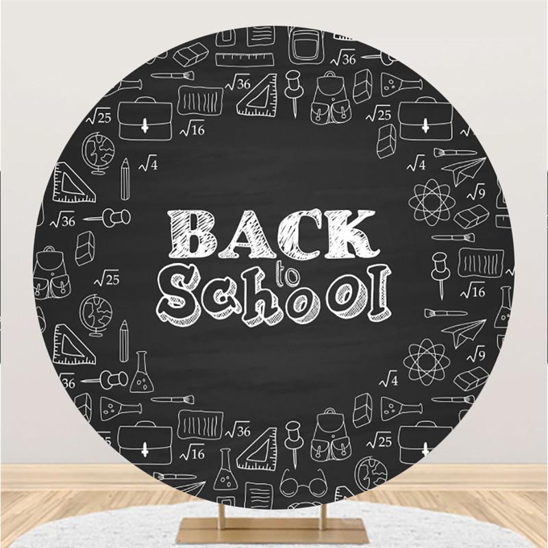 Lofaris Blackboard Circle Back To School Backdrop For Party