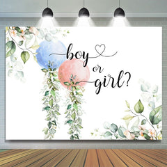 Lofaris Blue Pink Balloons Green Theme Baby Shower Backdrop