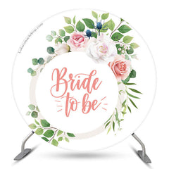 Lofaris Boho Leaves Floral Round Bridal Shower Backdrop