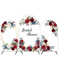 Lofaris Boho Theme Red Floral Bridal Shower Arch Backdrop Kit