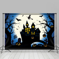 Lofaris Bright Moon Night Black Halloween Castle Theme Backdrop