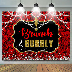 Lofaris Brunch and Bubbly Red Rose Gorgeous Tea Partybackdrop